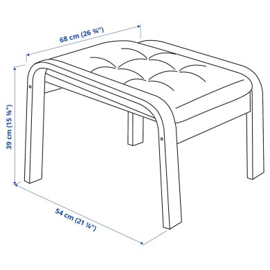 IKEA Кресло-качалка с подставкой POANG Светло-зеленый (ИКЕА ПОАНГ) 99501927 фото - 4