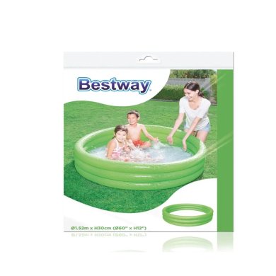 Надувной детский бассейн Bestway 51025 122х25 см Зеленый BES51025green фото - 3