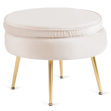 Крісло м'яке з підставкою Mebel Elit GRAND Welur Кремовий ME.GRAND/KR/V/FW фото - 7