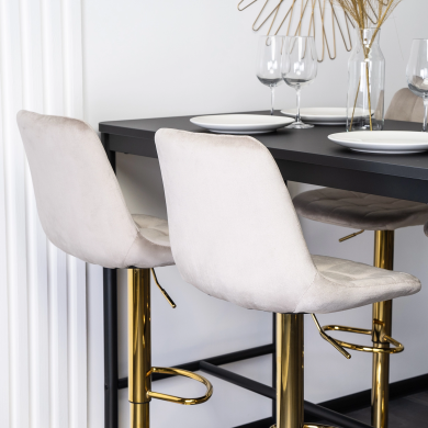 Барний стілець Mebel Elit ARCOS Welur Бежевый ME.ARCOS/BZ/ZL/V/H фото - 8