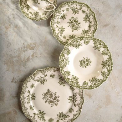 Обеденная тарелка Homla LOURRY 27 см Зеленый 242173 фото - 5