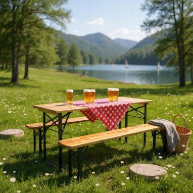 Комплект складаних садових меблів Garden Line WOOD Дерево MEB2745 фото - 9