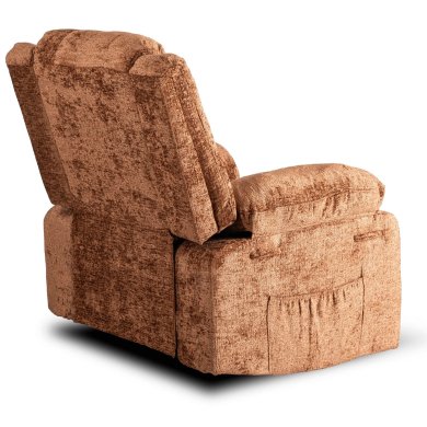 Кресло мягкое раскладное с реклайнером Mebel Elit ARTURO Welur Рыжий ME.ARTURO/BR/V/FW фото - 6