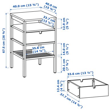 Тумба приліжкова NORDKISA - 4 IKEA Тумба приліжкова NORDKISA (ИКЕА NORDKISA) 60447677 фото - 4