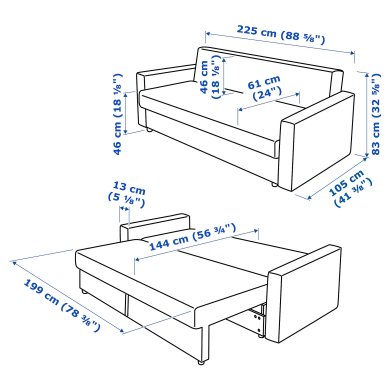 IKEA Раскладной диван FRIHETEN (ИКЕА ФРИХЕТЕН) 50341148 фото - 4