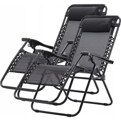Комплект складаних садових меблів Favora ZERO GRAVITY Темно-сірий FZ12050DG фото - 5