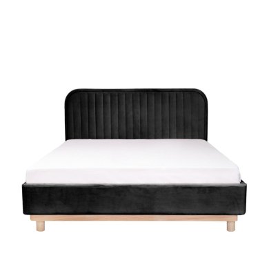 Ліжко Homla KARALIUS Welur 140x200 см Чорний - 3 Ліжко Homla KARALIUS Welur 140x200 см Чорний 212485 фото - 3