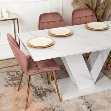 Раскладной обеденный стол Mebel Elit CLARK Marmur Белый PM.DUBAJ/BM/S фото - 7