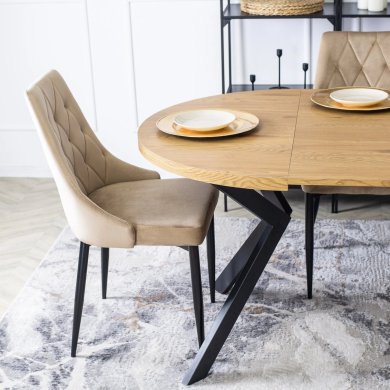 Розкладний обідній стіл Mebel Elit LUKAS Дуб золотий ME.LUKAS/DZ/CZ/S фото - 12