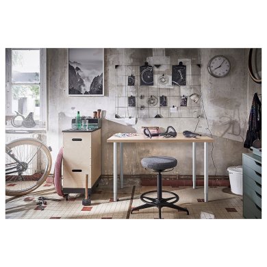 IKEA Письмовий стіл LINNMON/OLOV Дуб (ИКЕА ЛИННМОН/ОЛОВ) 69416346 фото - 5