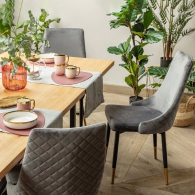 Обеденный стул Homla LOGAN Welur Серый 164070 фото - 6