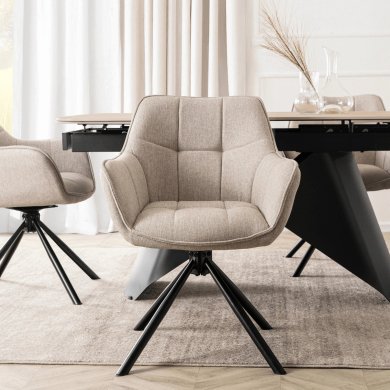 Обеденный стул поворотный Mebel Elit PEONY 2 Бежевый ME.PEONY2/BZ/T/K фото - 6