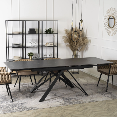 Розкладний обідній стіл Mebel Elit MAXIME Marmur Чорний - 12 Розкладний обідній стіл Mebel Elit MAXIME Marmur Чорний ME.MAXIME/CZ/S фото - 12