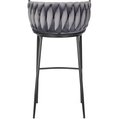 Барний стілець Mebel Elit FLORES Welur Сірий - 5 Барний стілець Mebel Elit FLORES Welur Сірий ME.FLORES/P/CZ/V/H фото - 5