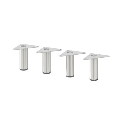 IKEA Комплект ножек EKET 4 шт Серебристый (ИКЕА ЭКЕТ) 70428904