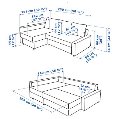 IKEA Диван раскладной FRIHETEN (ИКЕА ФРИХЕТЕН) 49297561 фото - 4