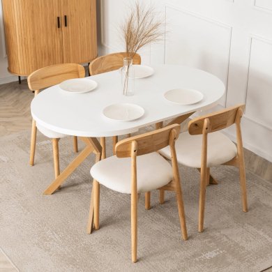 Розкладний обідній стіл Mebel Elit LUGO Білий - 6 Розкладний обідній стіл Mebel Elit LUGO Білий ME.LUGO/B/DREW/S фото - 6