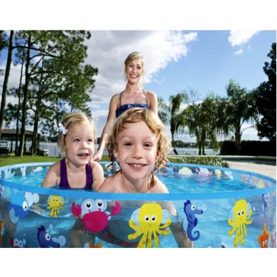 Детский каркасный бассейн Bestway 55028 122х25 см Принт BES55028 фото - 3
