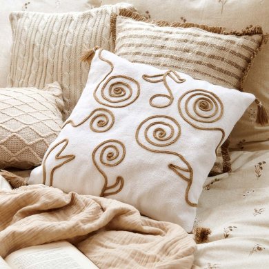 Декоративна наволочка Homla MALLIN 45х45 см Білий - 6 Декоративна наволочка Homla MALLIN 45х45 см Білий 218751 фото - 6