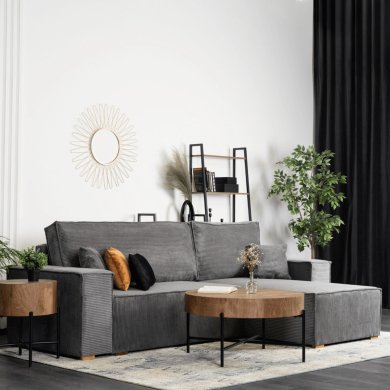 Розкладний диван Mebel Elit ALEX Темно-сірий - 4 Розкладний диван Mebel Elit ALEX Темно-сірий MGK.FILO/LINCOLN90/NAR фото - 4