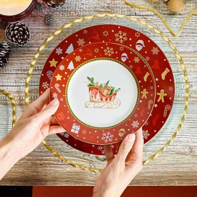 Десертная тарелка Homla KALVEN 19 см Красный 218874 фото - 4