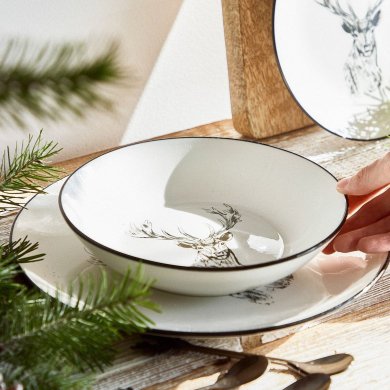 Глубокая тарелка Homla REINDEER 20 см Принт 218914 фото - 4