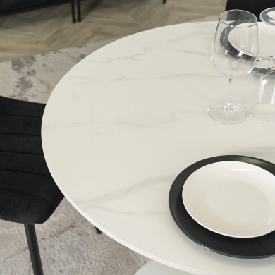 Обідній стіл Mebel Elit SANDER Marmur Білий ME.SANDER/B/B/S фото - 9
