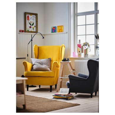 IKEA Крісло м'яке STRANDMON Жовтий (ИКЕА СТРАНДМОН) 90361894 фото - 41