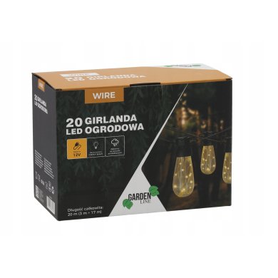 Декоративна гірлянда Garden Line 20 LED 17 м Тепло-білий - 6 Декоративна гірлянда Garden Line 20 LED 17 м Тепло-білий SOL1281 фото - 6