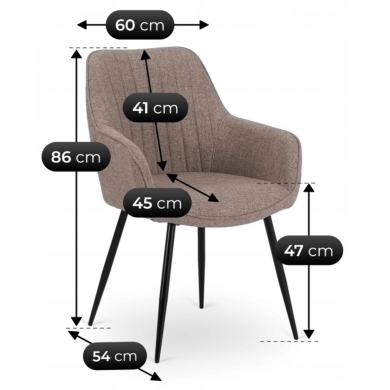 Обеденный стул Mebel Elit MALAGA Капучино - 6 Обеденный стул Mebel Elit MALAGA Капучино ME.MALAGA/CAP/CZ/T/K фото - 6