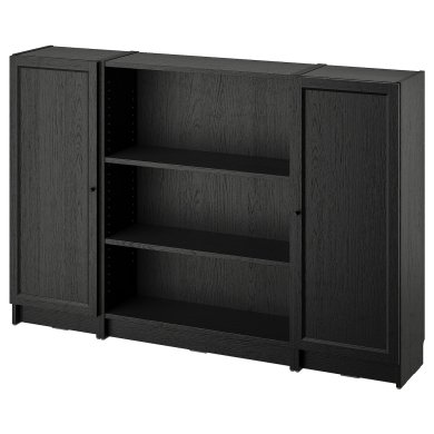 IKEA Стеллаж BILLY/OXBERG Черный (ИКЕА БИЛЛИ/ОКСБЕРГ) 79483590