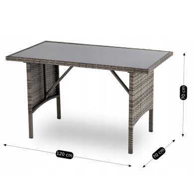 Комплект садовой мебели Mebel Elit ATLANTA Серый ME.ATLANTA/P/RT/OGR/ZES фото - 14