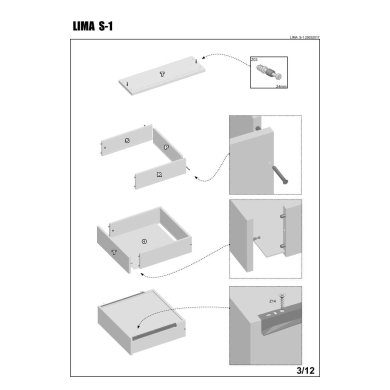 Шкаф Halmar Lima S1 | Дуб сонома V-PL-LIMA-S1-SONOMA фото - 5
