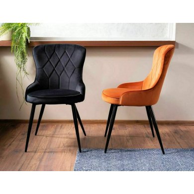 Обеденный стул Signal LOTUS Welur Черный LOTUSVCC фото - 3