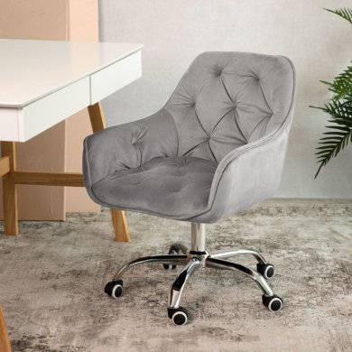 Офісне крісло Homla FLOSSI Welur Сірий 218108 фото - 7