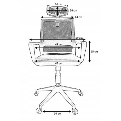 Офісне крісло Kontrast KB100 Чорний - 13 Офісне крісло Kontrast KB100 Чорний 5.90.20251 фото - 13