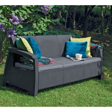 Садовий диван Keter CORFU LOVE SEAT MAX Графіт 258975 фото - 5