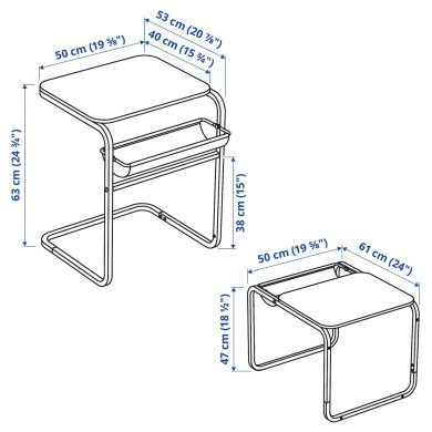 Приставной стол OLSEROD Береза - 3 IKEA Приставной стол OLSEROD Береза (ИКЕА ОЛСЕРОД) 20525356 фото - 3