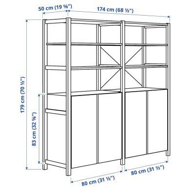 IKEA Стеллаж IVAR Дерево (ИКЕА ИВАР) 69407059 фото - 3