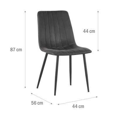 Обідній стілець Meven DEVA Welur Сірий MV-LDC785-3-SZ-DEVA фото - 5