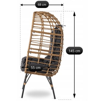 Садовое кресло Mebel Elit MADISON Дерево ME.MADISON/CP/NAT/T/FW фото - 10