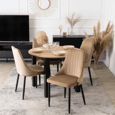 Обеденный стул Mebel Elit BARI Welur Бежевый ME.BARI/BZ/V/K фото - 5