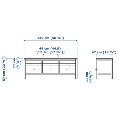 Тумба під ТВ HEMNES - 14 IKEA Тумба під ТВ HEMNES (ИКЕА ХЕМНЭС) 80297021 фото - 14