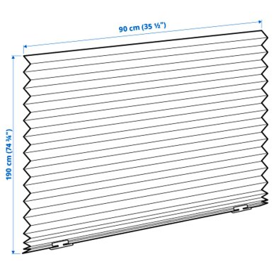IKEA Штора-плісе SCHOTTIS 90x190 см Білий (ИКЕА SCHOTTIS) 20242282 фото - 9