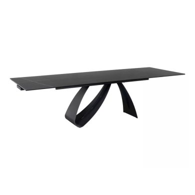 Раскладной обеденный стол Signal DIUNA Ceramic Marmur Черный DIUNACC160 фото - 2