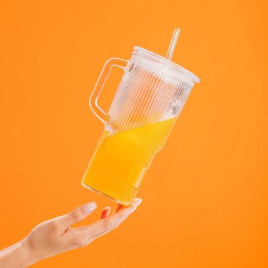 Стакан с трубочкой Homla BERE 1 л Прозрачный 241083 фото - 4