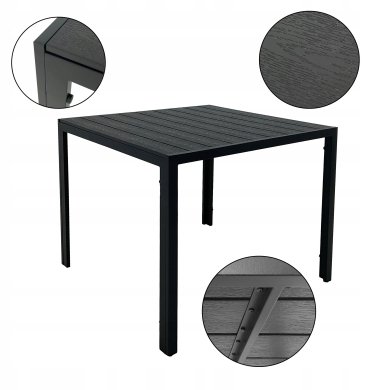 Садовий стіл Kontrast ALLEN 90 Чорний 5.04.212504 фото - 2