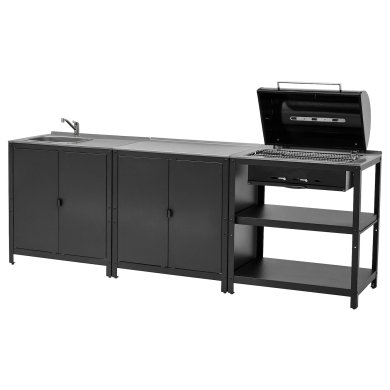 IKEA Угольный гриль с кухонной мойкой GRILLSKAR Черный (ИКЕА ГРИЛЬСКАР) 49496297