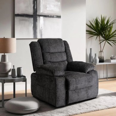 Кресло мягкое раскладное с реклайнером Mebel Elit ARTURO Welur Черный ME.ARTURO/CZ/V/FW фото - 12