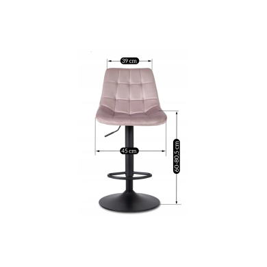 Барний стілець Mebel Elit ARCOS 2 Welur Рожевий ME.ARCOS2/R/V/H фото - 11